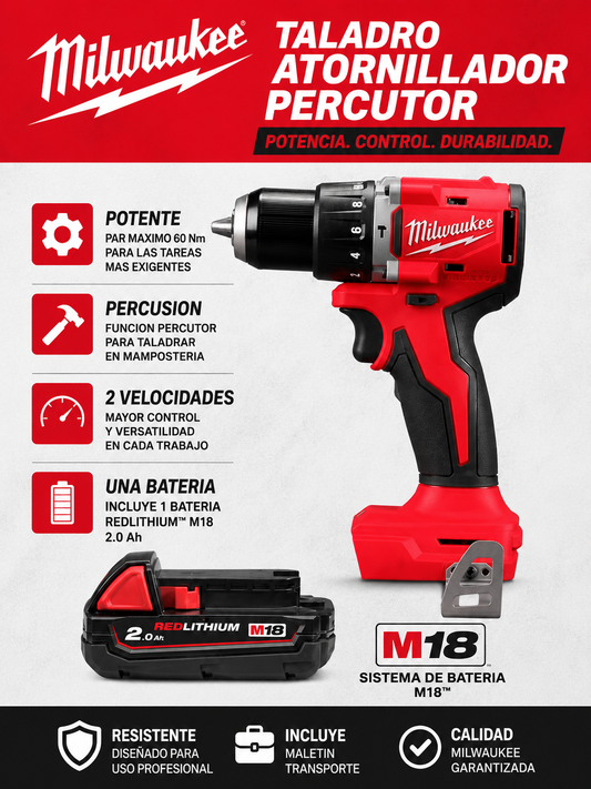 Taladro  Percutor a batería M18 FUEL